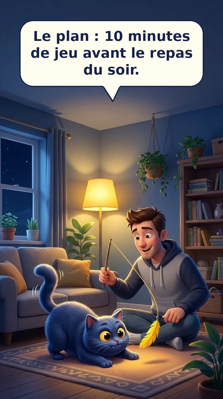 Le plan : 10 minutes de jeu avant le repas du soir.